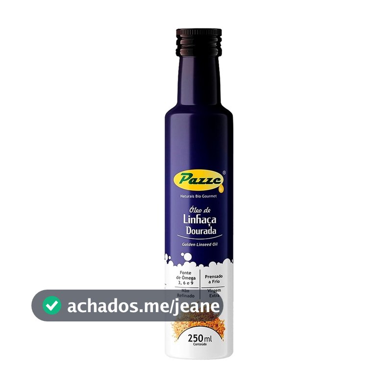 Óleo de Linhaça Dourada Pazze 250ml Prensado a Frio