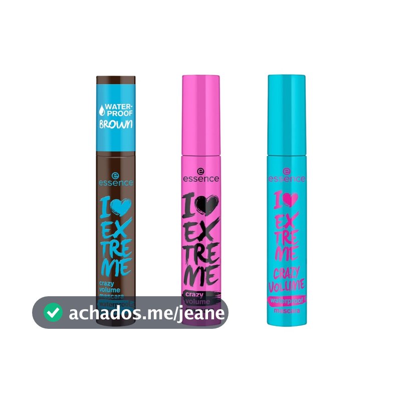 KIT I Love Extreme Crazy marrom + preta + Waterproof essence