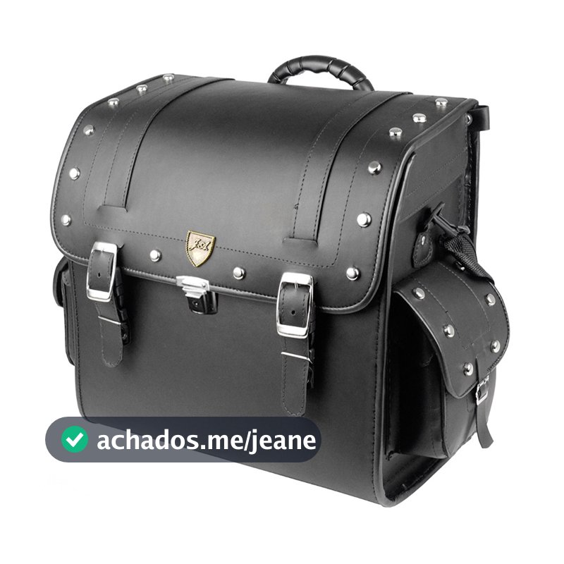 Alforge Traseiro Wester Custom 35 Litros em Couro Sintético C/ Cravos C/ Chave