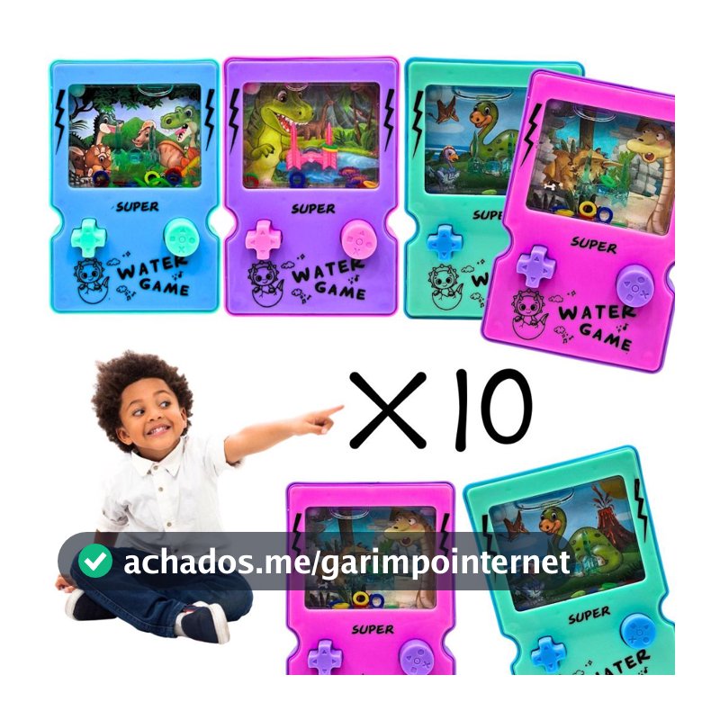 10 Jogos Joguinho Brinquedo Argola Aquaplay Controle Vídeo Game Joystick Prenda Lembrancinha Atacado