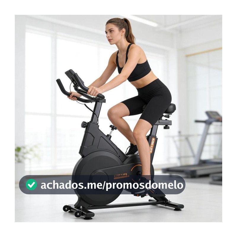 Bicicleta Spinning Ergométrica Silenciosa com Regulagem de Resistência Academia Casa até 150kg