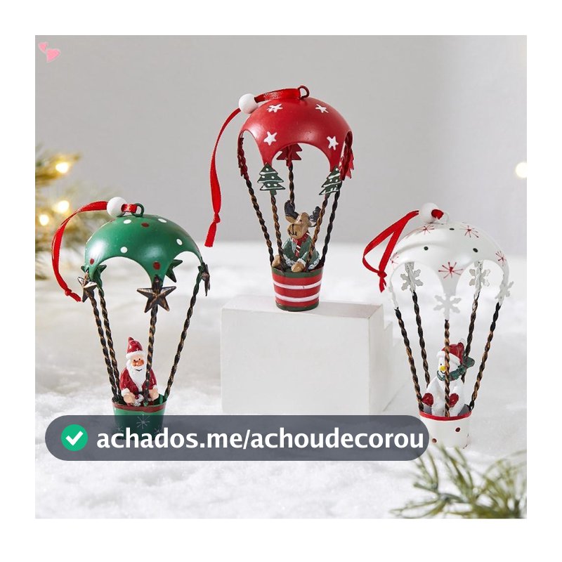 Enfeite De Suspensão De Metal De Ferro De Natal Balão De Ar Quente Trenó Caixa De Correio Papai Noel Boneco De Neve Rena