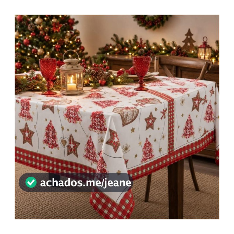 Toalha de Mesa Retangular 6 Lugares 2,20x1,50m Oxford Estampada Premium Lavável Resistente para Cozinha e Sala de Jantar