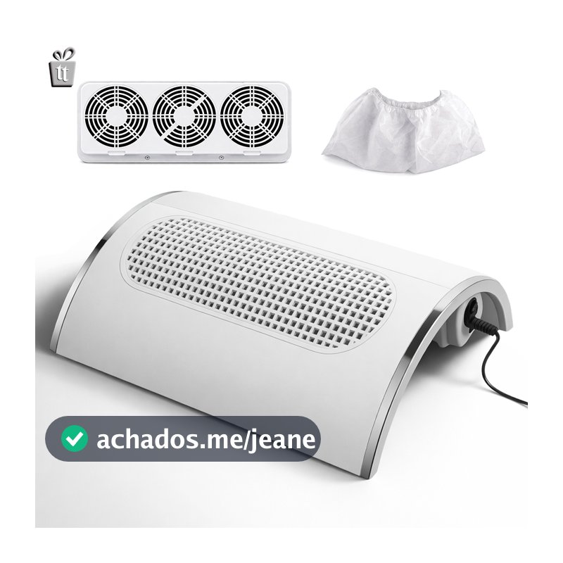 Coletor Sugador Aspirador De Po de Unha 3 Coolers  Manicure Profissional Manicure e Pedicure