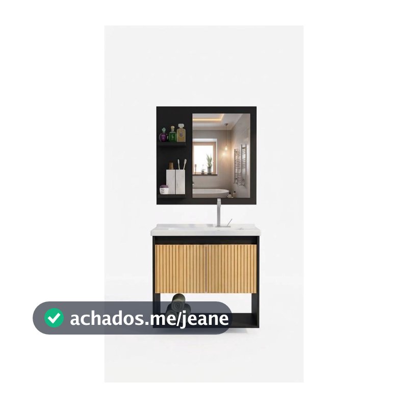 CONJUNTO GABINETE COM ESPELHEIRA E CUBA PARA BANHEIRO 60CM VARIAS ADONIS/ZENITH  MDF