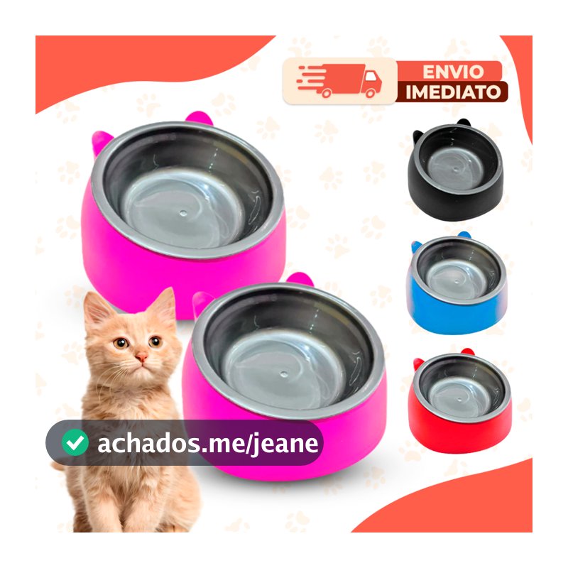 Comedouro Elevado Ergonômico Para Gatos Comedouro Pet Ração Gato Vasilha Potinho Ração Gato