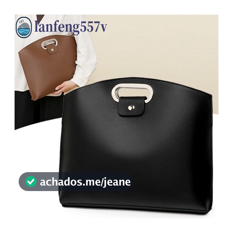 Bolsa Para Computador LANFENG , Sacola Documentos De Escritório De Grande Capacidade Em PU , Laptop , Pastas De Cor Sóli