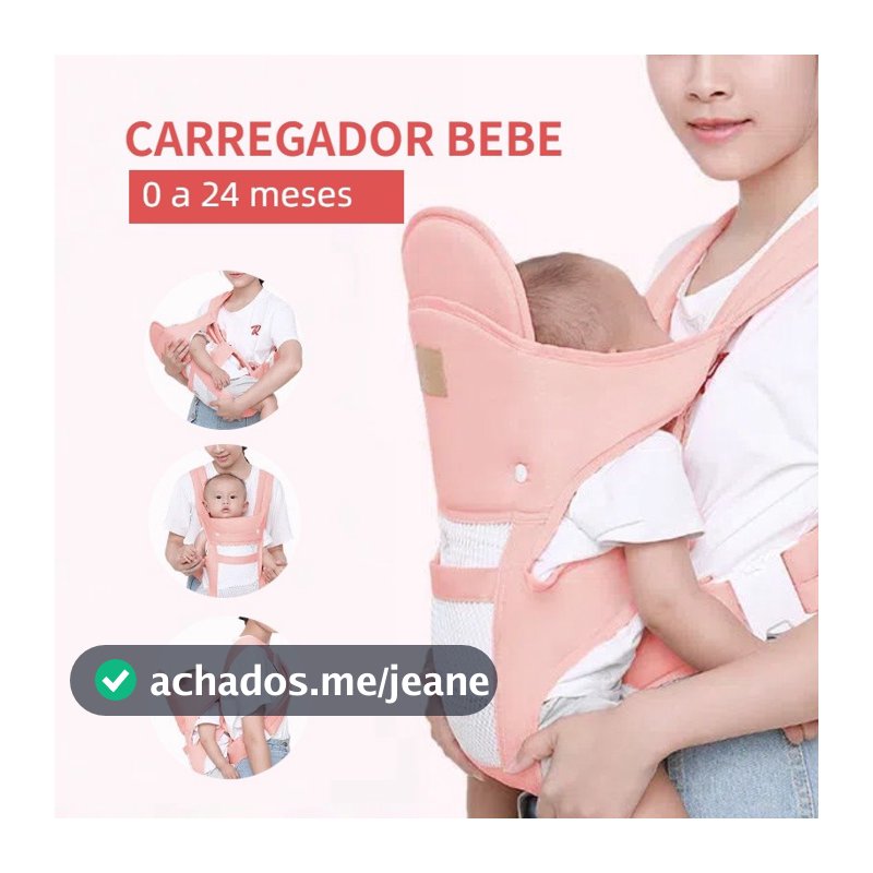 Canguru Bebê Passeio Ergonômico Confortável 4 Em 1 Para Recem Nascido Menina Menino 2 a 18 Meses