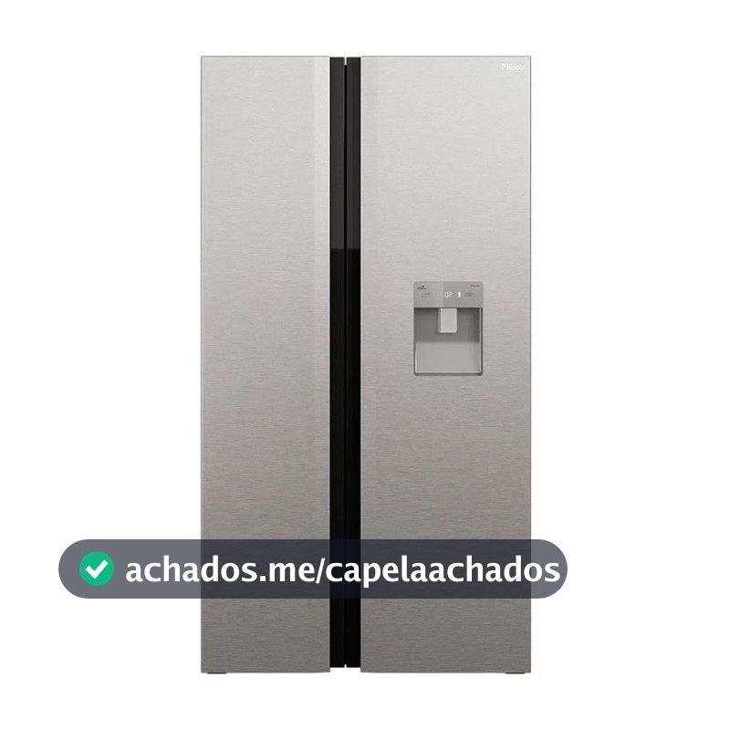 Refrigerador Side By Side Philco 486L Inox Eco Inverter PRF504ID