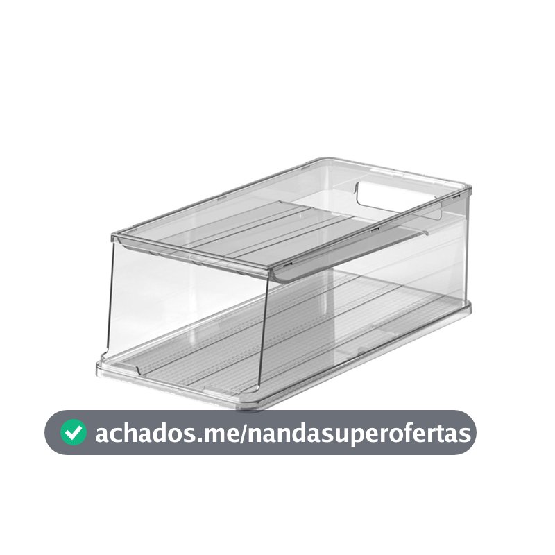 Organizador Para Latas Cor Cristal - Linha Dry Coza - Organização de Geladeira