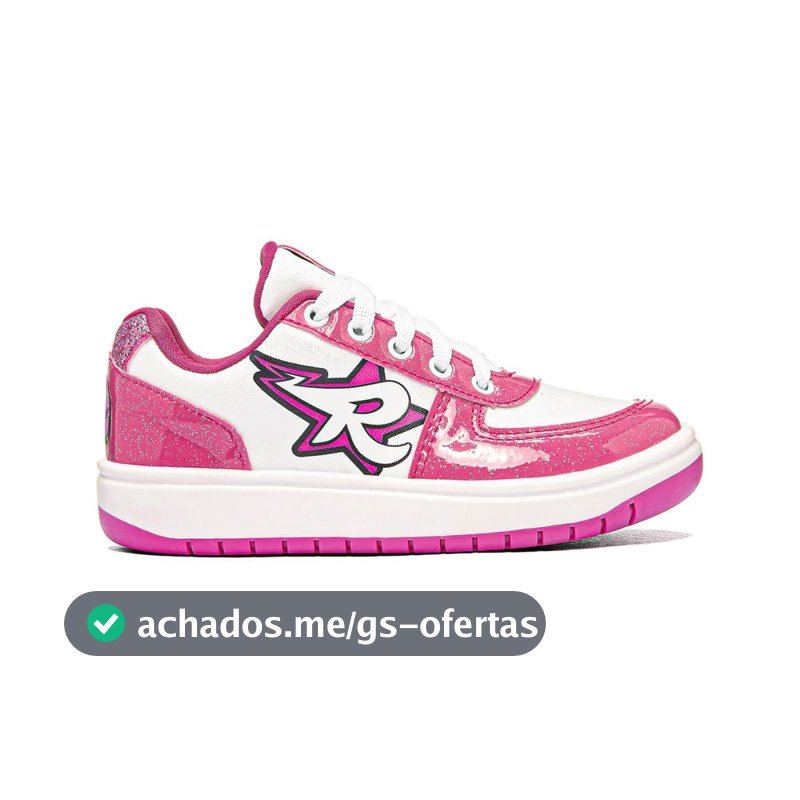Tênis Infantil Dos Rosa DDR02E Branco Pink Casual 28 ao 35