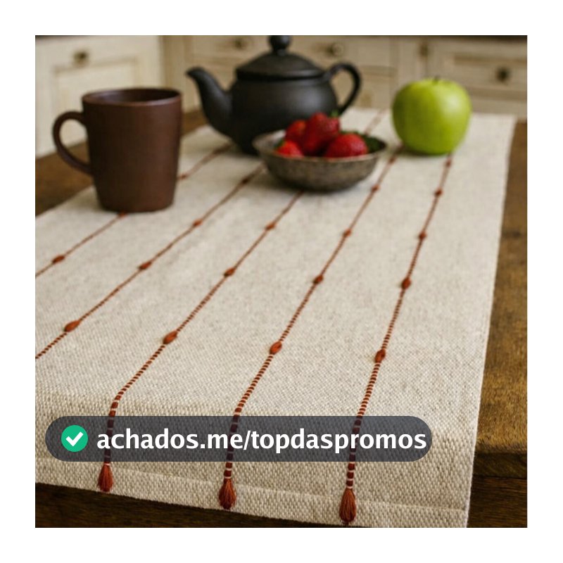 Caminho de Mesa 50cm (Mais Largo que o Padrão) | Artesanal Algodão | Vários Tamanhos | Mesa Posta e Decoração Elegante