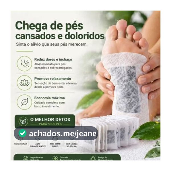 Adesivo Detox Para os Pés Kit 10 a 50 Foot Patch Natural Relaxamento Bem Estar Uso Noturno Pés Cansa