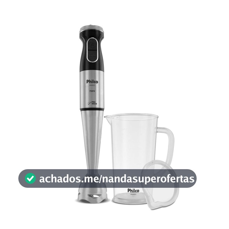 Mixer Philco Inox com Copo 1050ml 750W PMXE01