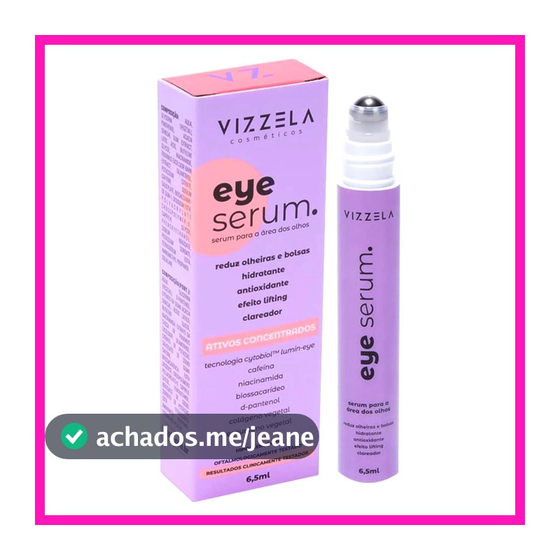 Vizzela Eye Sérum Roll-on Reduz Olheiras e Bolsas