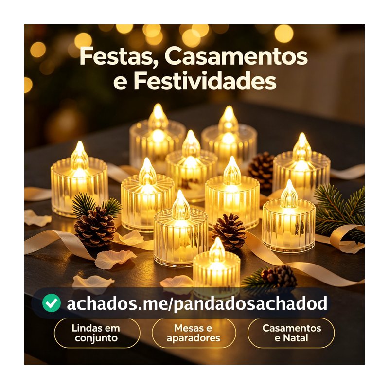 10 Velas De Led Decorativa Para Ornamentação De Festas e Qualquer Tipo De Eventos e Decoração De Casa
