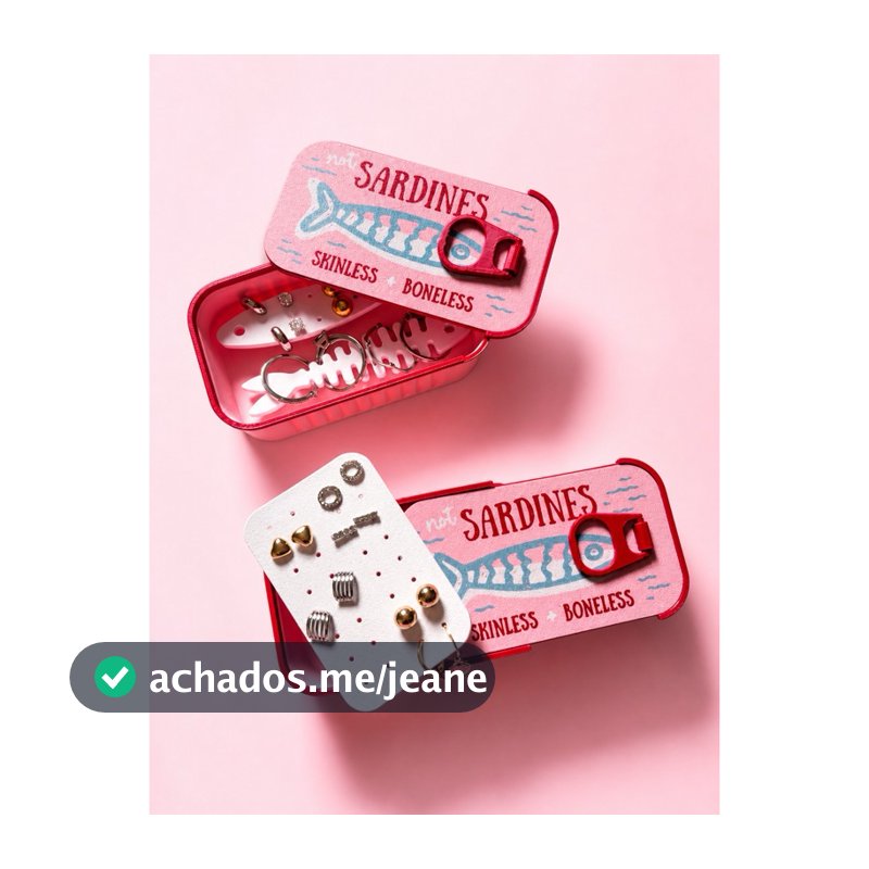 Porta-Joias de Viagem Compacto | Organizador para Brincos, Anéis e Colares | Design Latinha