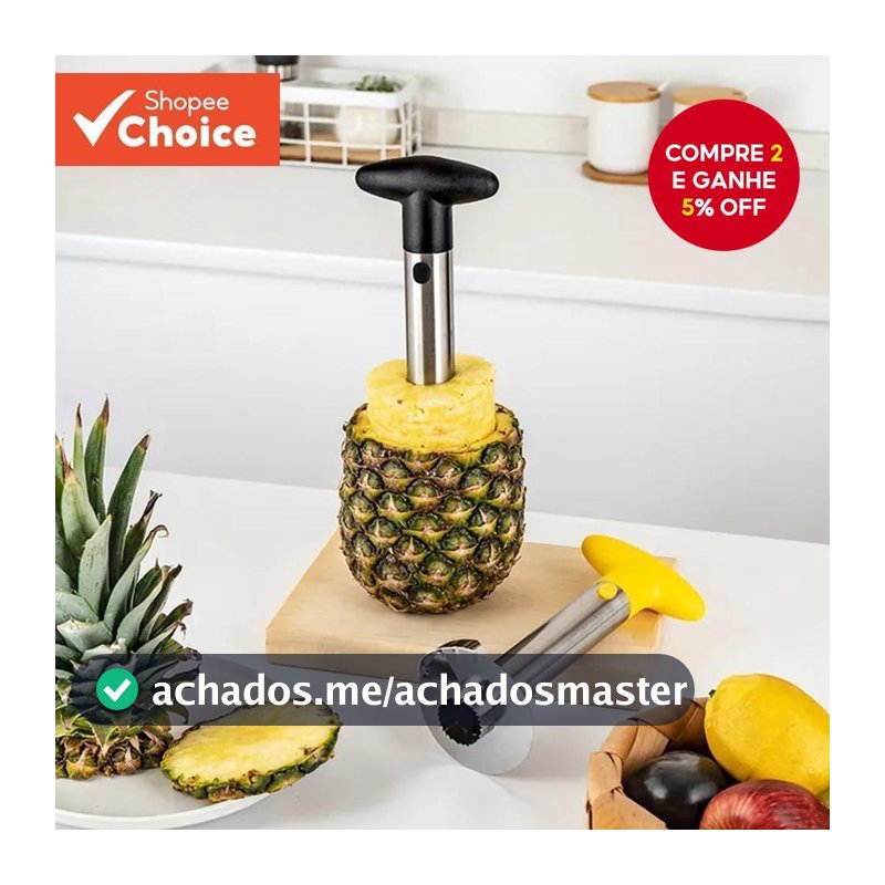 Em Estoque Descascador De Abacaxi Aço Inoxidável, Fatiador Frutas Simples, Utensílios De Cozinha,