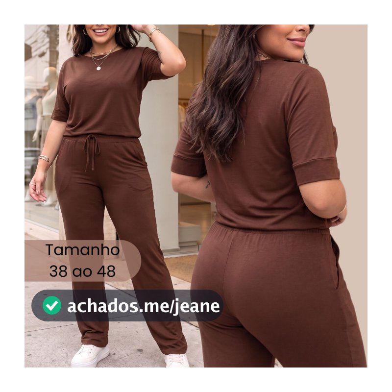 Conjunto Feminino Viscolaycra Calça e Blusa Elastano Linha PREMIUM