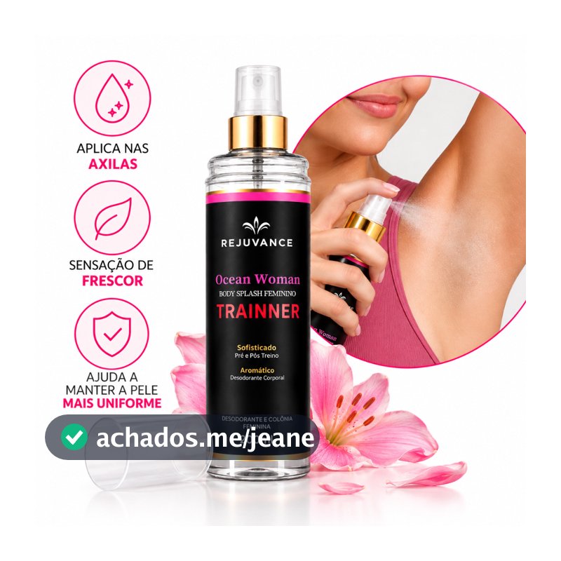 Body Splash Feminino Action Woman Pre e Pós Treino Academia Corrida Rejuvance 200ml