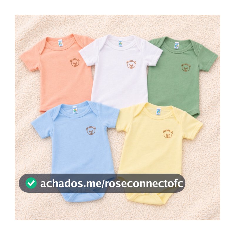 Body Bebê Manga Curta Estampado Kit 5 Menino Menina Confortável Várias Cores