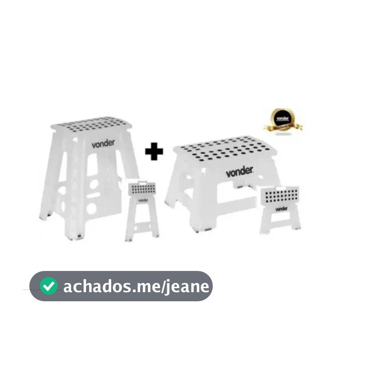 Banqueta Plástica Multiuso Vonder Dobrável 150kg Pai E Filho