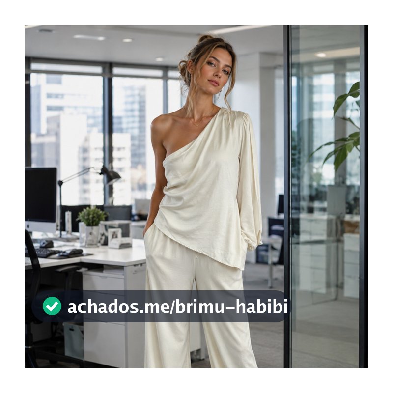 Conjunto marrenten premium feminino mula manca  | Moda Festa Casual | Alfaiataria Cintura Alta 6057