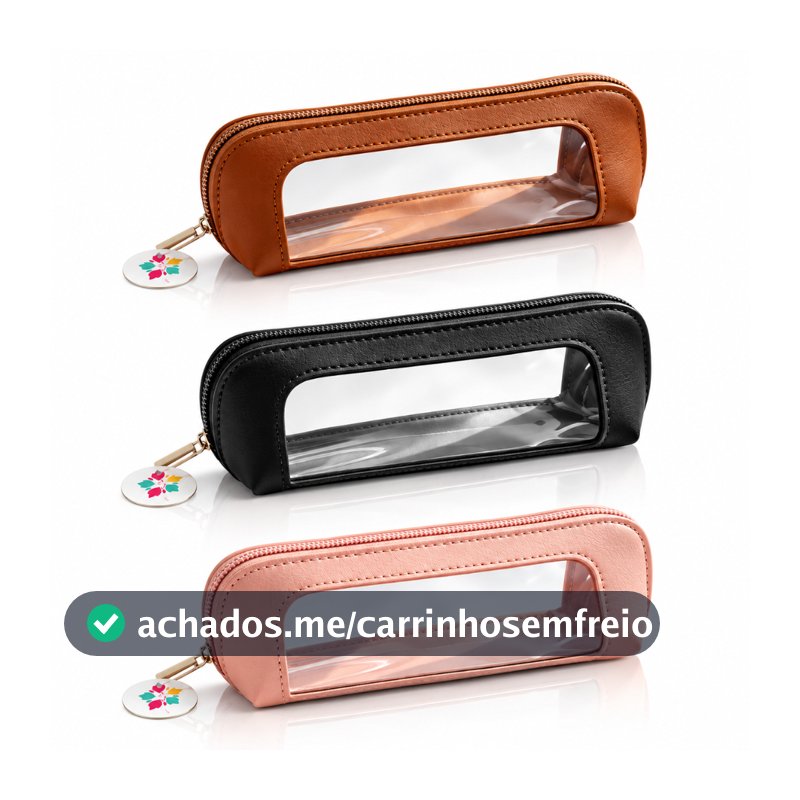ANA1108 Necessaire Estojo Para Pincel de Maquiagem Couro PU Com Janela Visível Em PVC