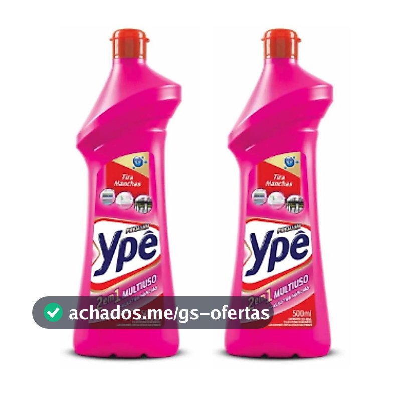 Kit 2 Limpadores Multiuso Ypê Tira Manchas 500ml Atacado