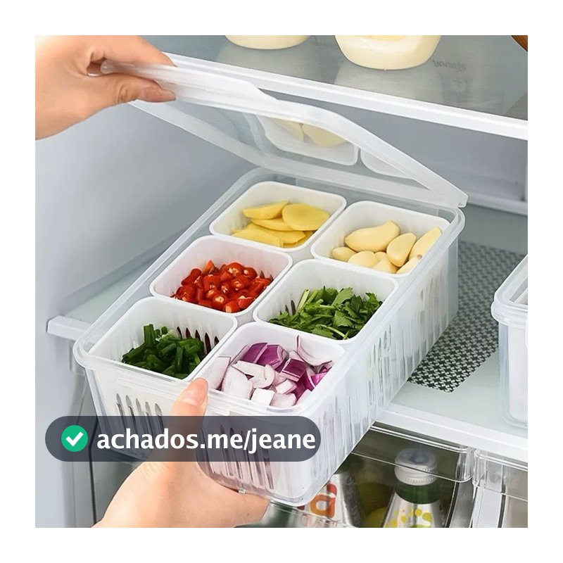 2/4/6 Grade Caixa Frigorífica Cesta De Drenagem De Frutas Vegetais Carne Cebola Gengibre Organizador