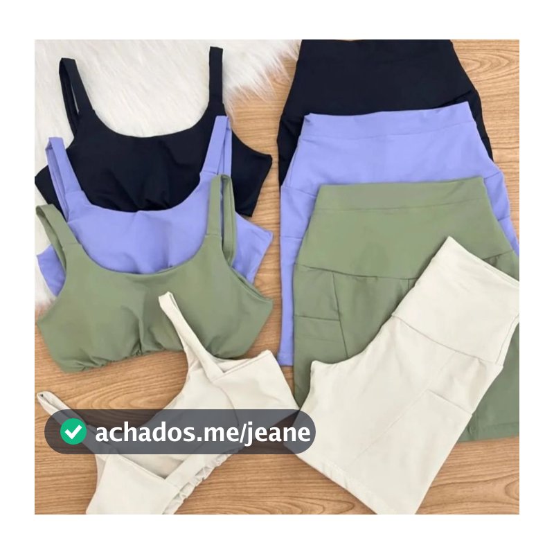 Conjunto fitness Academia Feminino Poliamida Premium Moda com Sustentação Cos duplo alto com bolso