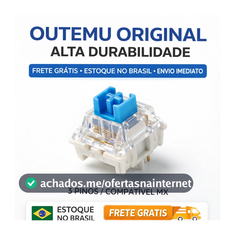 Switch Azul Teclado Mecânico Outemu Clicky (Som Alto) 3 Pinos