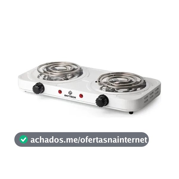 Fogareiro 2 Bocas Elétrico Espiral 2000W Portátil Compacto Cozinha