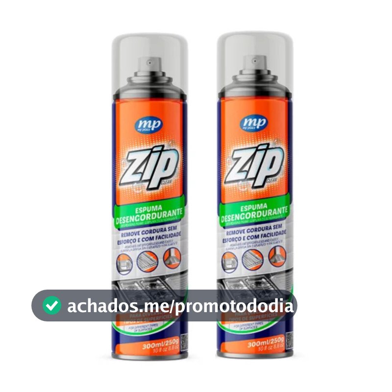 Kit 2 Espuma Desengordurante Remove Gorduras Air Frye, Coifas, Fogão, Microondas. Fácil e Rápido 300ml - Zip My Place
