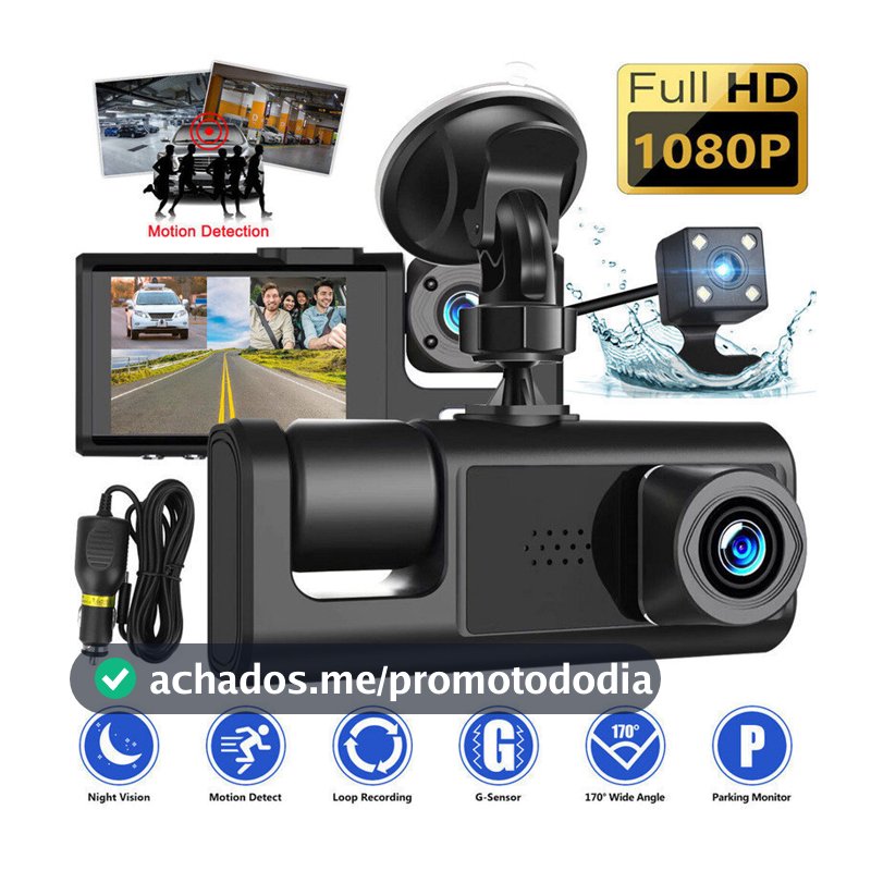 Gravação De Espelho Retrovisor Lente Dupla De 64GB Monitoramento De Carro HD 1080P Dianteira E Traseira