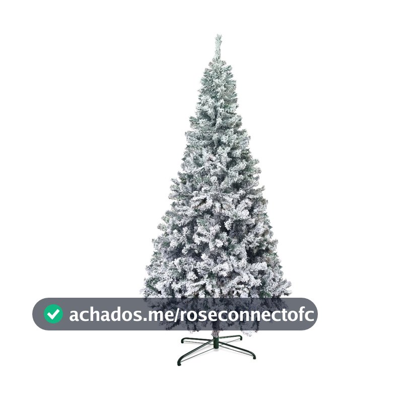 Árvore De Natal Natalina Nevada Premium Grande Decoração Luxo 1300 Galhos Flexíveis - 2,10m OU 2,4m