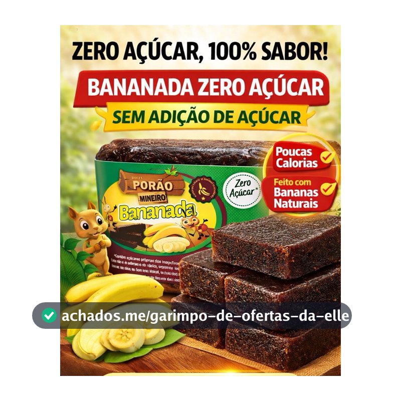 doce zero açúcar bananada porão 280g