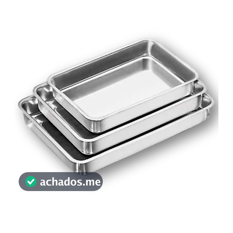 Jogo De Assadeira Forma de Bolo Retangular  Com 3 Peças - Padrão Tabuleiro Forma Para Biscoito, Forma de Rocombole