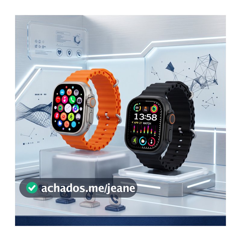 Smartwatch 49mm 10 Ultra Plus Bluetooth Chamadas Tela HD Esportivo Compatível com Android e iPhone