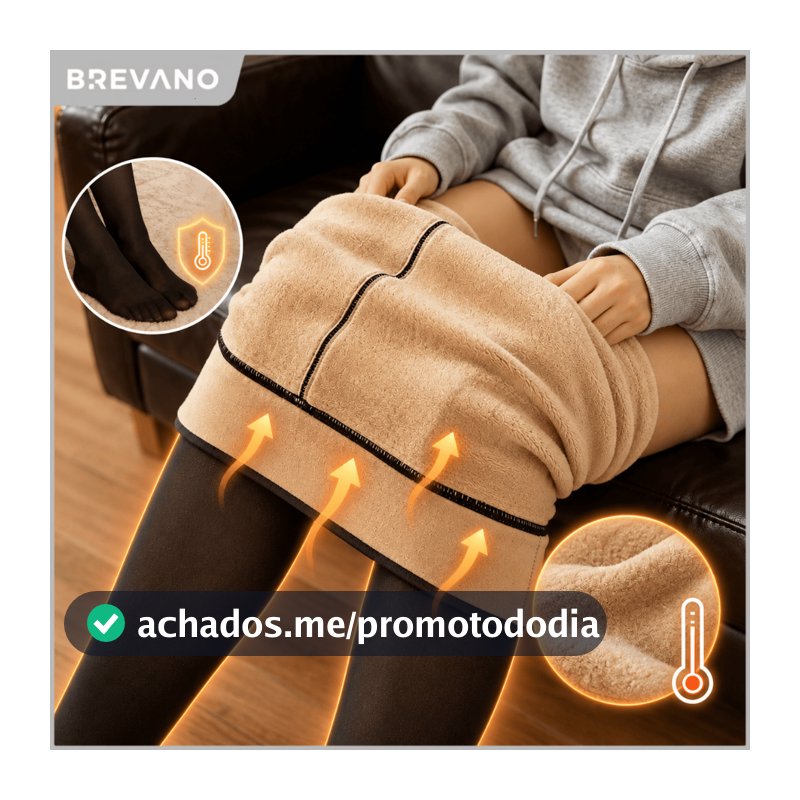 Meia Calça Inverno Feminina Forro Aveludado Super Quente Serve Até 100kg
