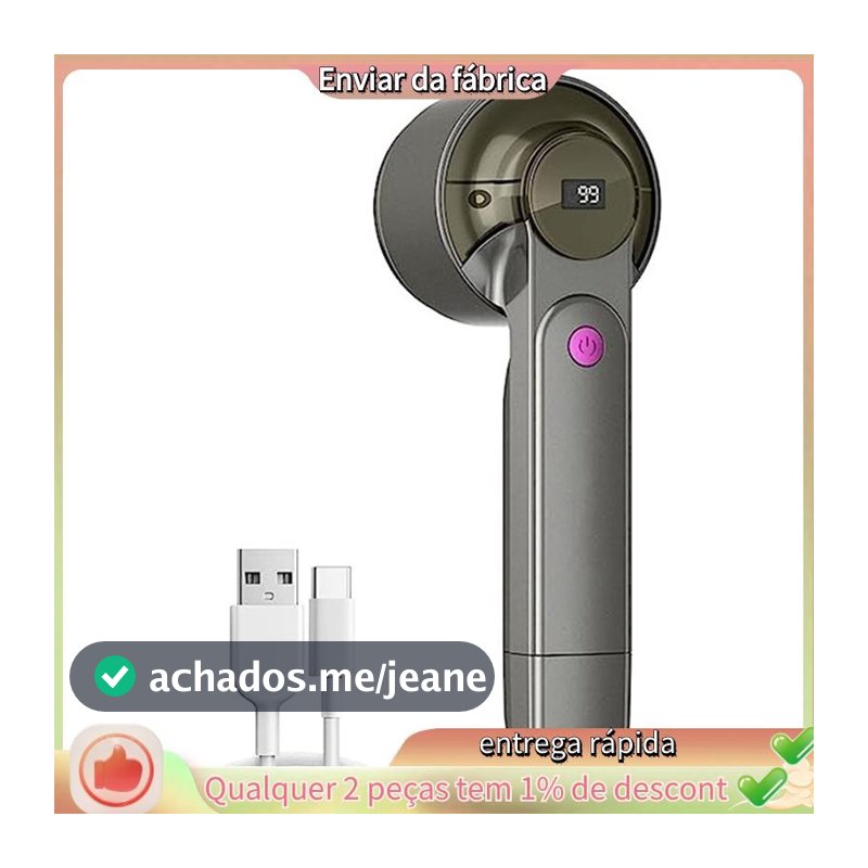Barbeador De Tecido Recarregável Preto Removendo Fuzz E Pílula De Roupas