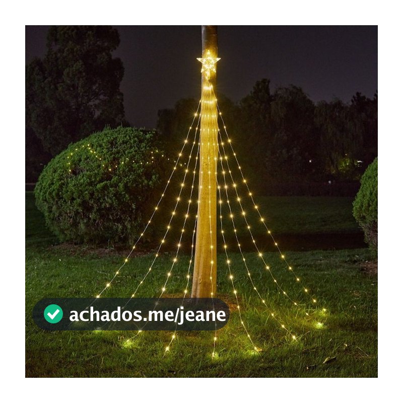 Pisca De Led Estrela Ponteira Árvore Solar Luz Cordão Decoração Natal Festa Casamento Jardim SAARA