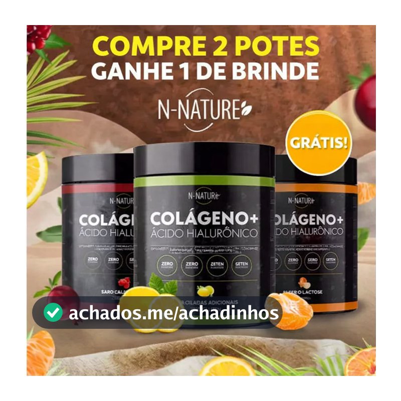 Kit 3 Pote Colageno + Ácido Hialuronico 216g Mega Oferta + Frete Gratis