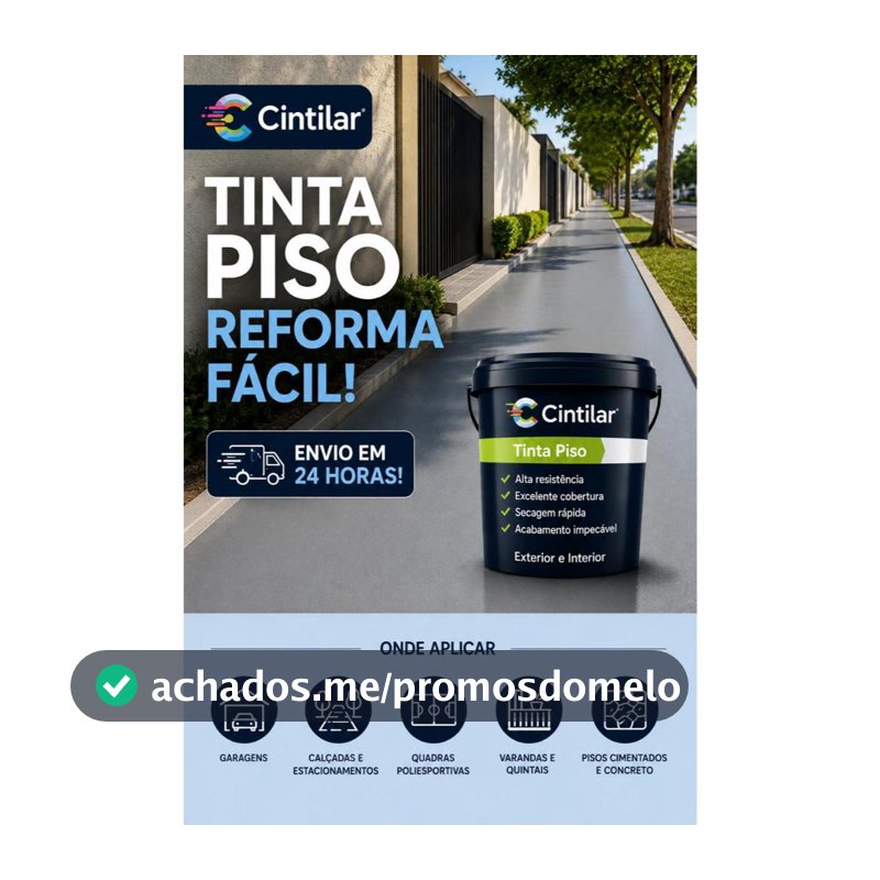 TINTA PISO ACRÍLICA 18KG RESISTENTE ANTIMOFO SEM CHEIRO ALTA COBERTURA