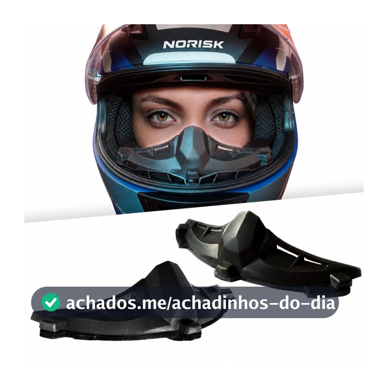 Narigueira Para Capacete Modelo Esportiva Alta Original Ls2 Norisk FW3 Clip Motoboy Respiro Motocross