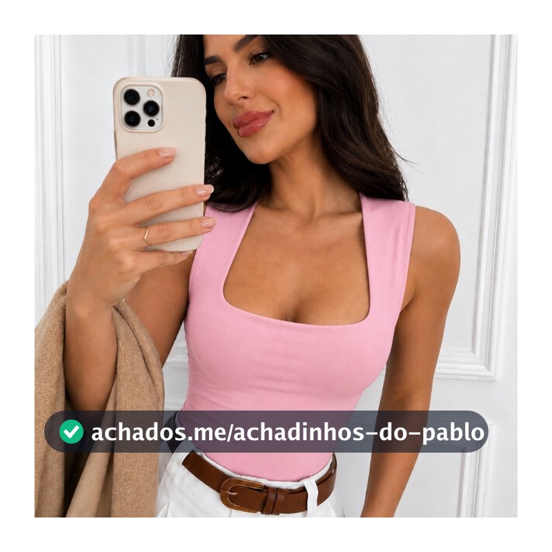 Body Feminino Regata Body Feminino Decote Quadrado Modelador Bory Feminino Elegante Alça Larga