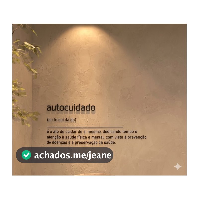 Frase Autocuidado em MDF 3 mm Preto / Cru / Dourado