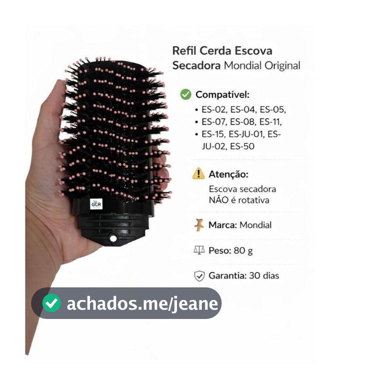 Cerdas Compatível Com Escova Secadora Mondial Golden Rose Es-02