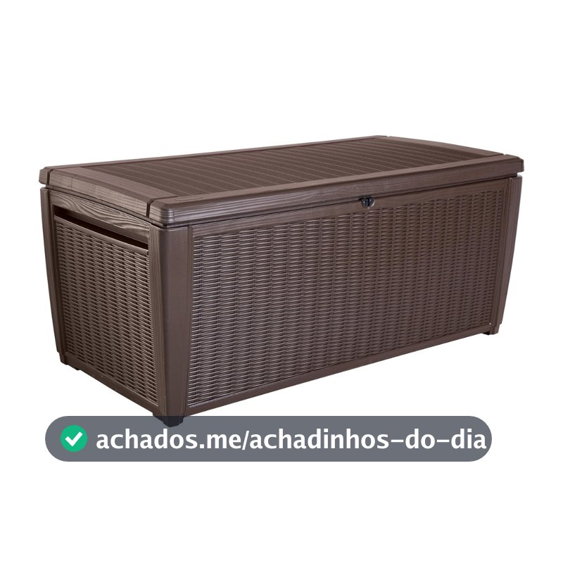 Caixa Grande Organizadora 511 Litros Baú Multiuso Keter Sumatra Marrom