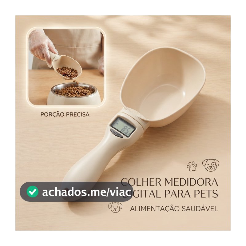 Balança Colher Digital Pega Ração Dosador Precisão LCD Para Pet Cachorro Gato Cozinha Alimentos Receitas